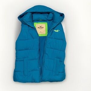 Hollister Blue Puffer Vest size XS
